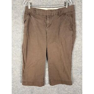 GAP‎ Women's Size 10 Brown Favorite Chino Cropped Pants Casual Capris
